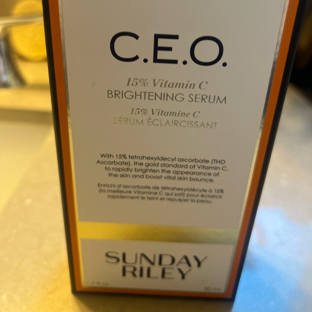 New Sunday Riley C.E.O. Brightening Serum - White and Gold
